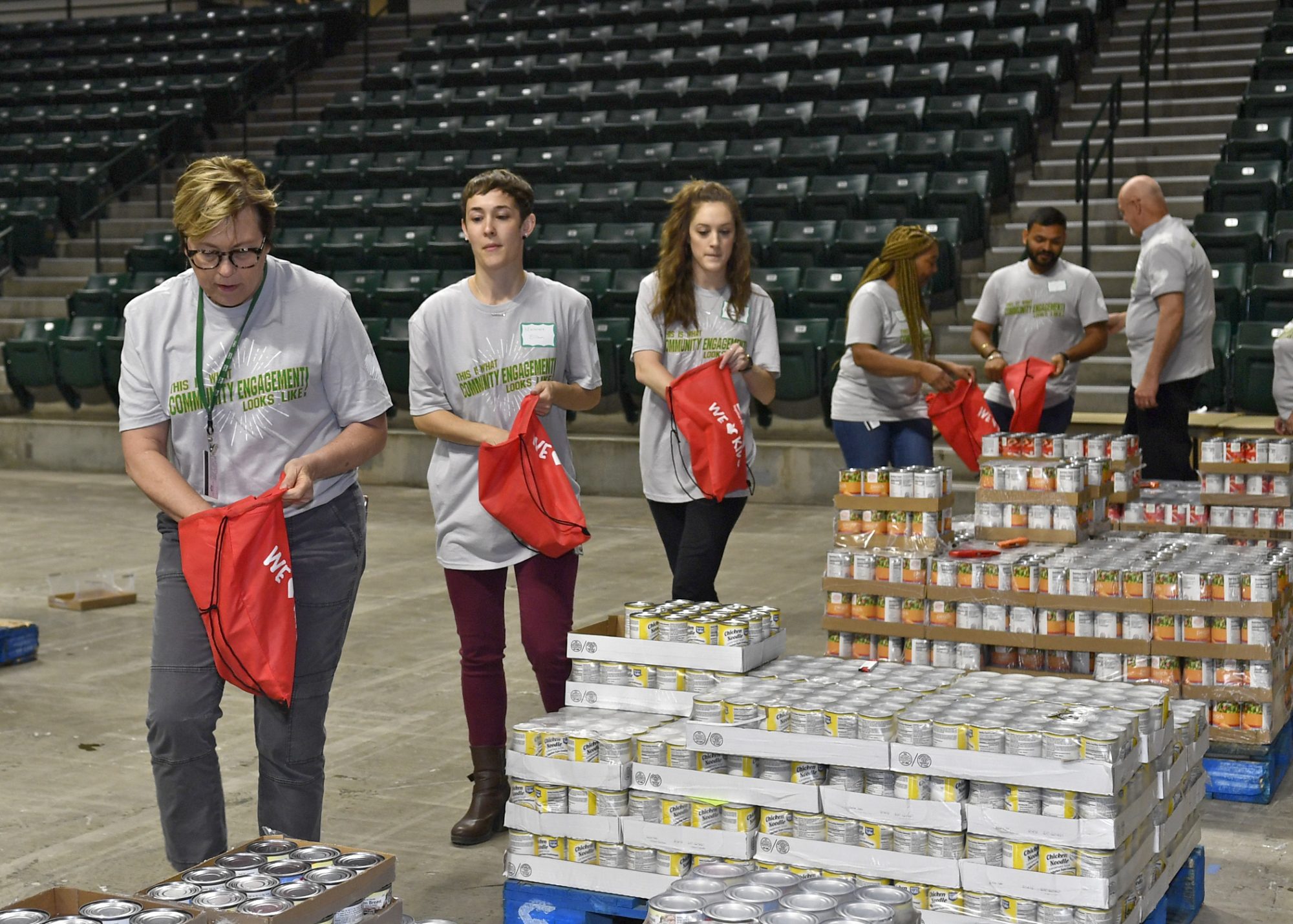 Employees volunteering